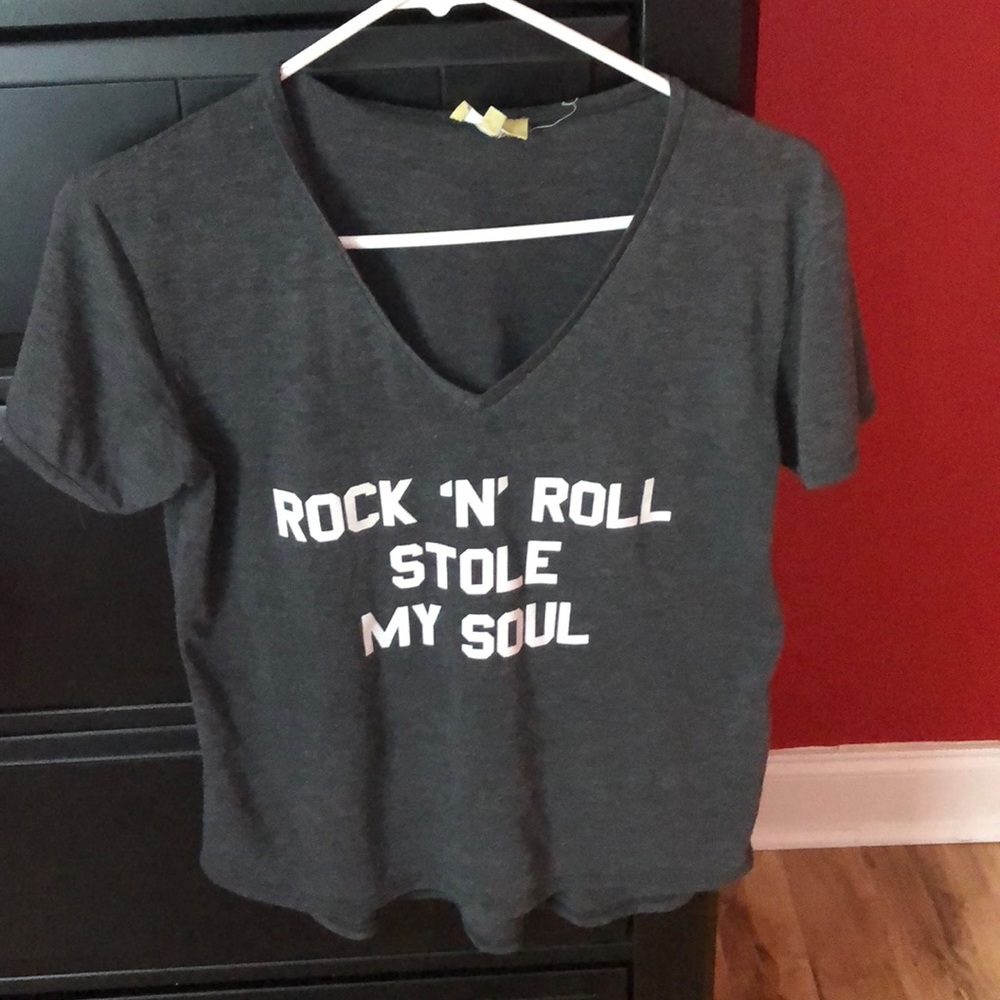 “Rock and roll stole my soul” tee